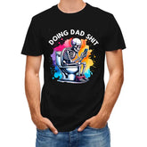 Conception de sublimation de toilettes squelette drôle, T-shirt tendance pour la fête des pères